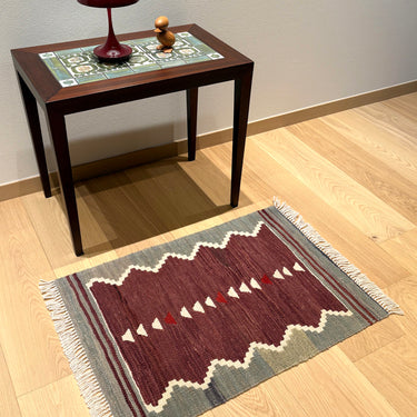 玄関マット トルコ・ロゴバキリム  上質な現代キリム  ROGOBA KILIM®  キリムラグ  78×55㎝　(No.23259)