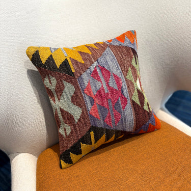 オールドキリム キリムクッションカバー　35×35㎝　(C-15552)