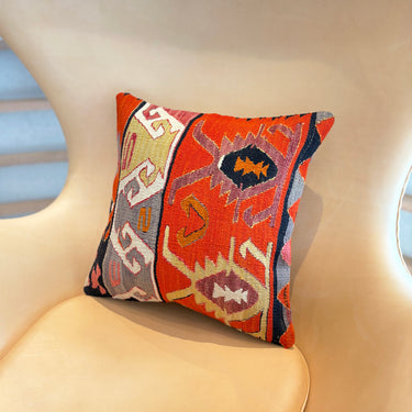 アンティークキリム キリムクッションカバー　40×40㎝　(C-15608)