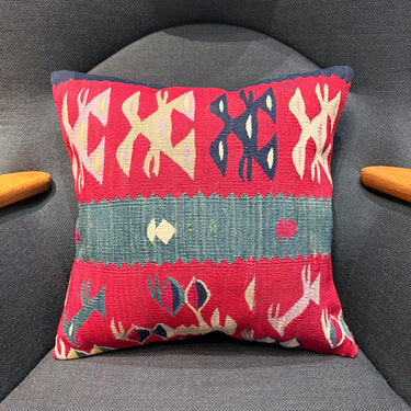 アンティークキリム キリムクッションカバー　40×40㎝　(C-15611)
