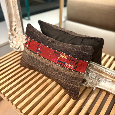 アンティークキリム キリムクッションカバー ジャジム　25×40㎝　(C-15696)