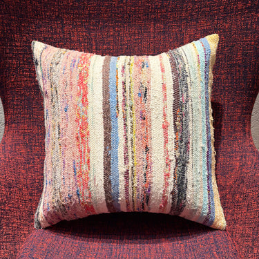 オールドキリム（裂き織り）キリムクッションカバー　45×45㎝　(C-15829)
