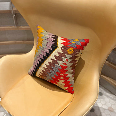 オールドキリム キリムクッションカバー　45×45㎝　(C-15842)