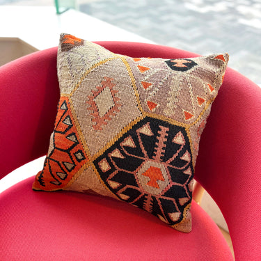オールドキリム キリムクッションカバー　45×45㎝　(C-15597)